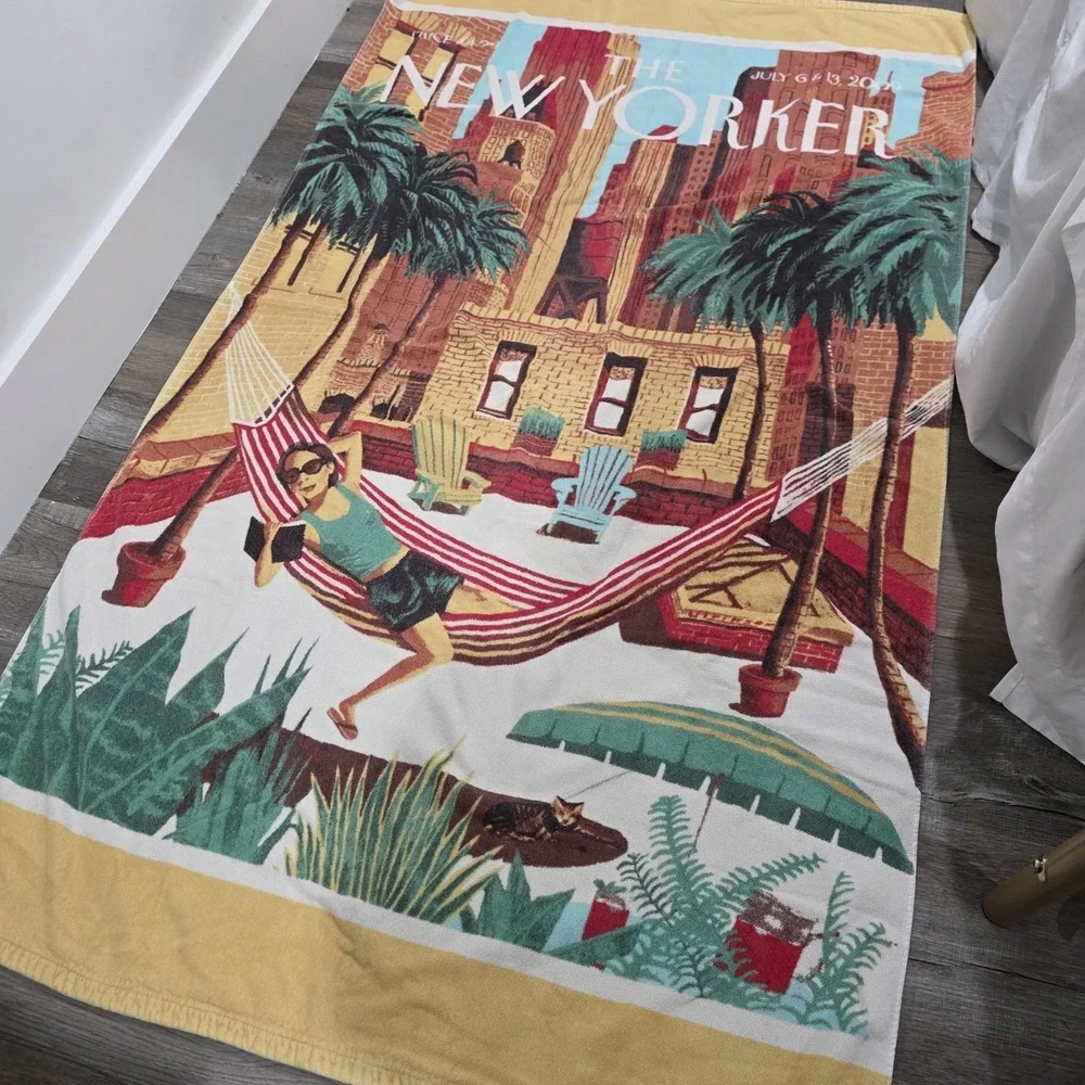 The New Yorker Magazine Beach Towel Large Vacation Summer Retro